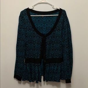 Peplum cardigan